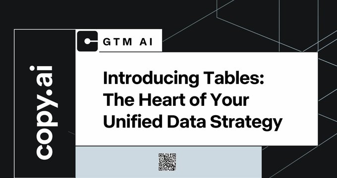 Introducing Tables: The Heart of Your Unified Data Strategy  | Copy.ai
